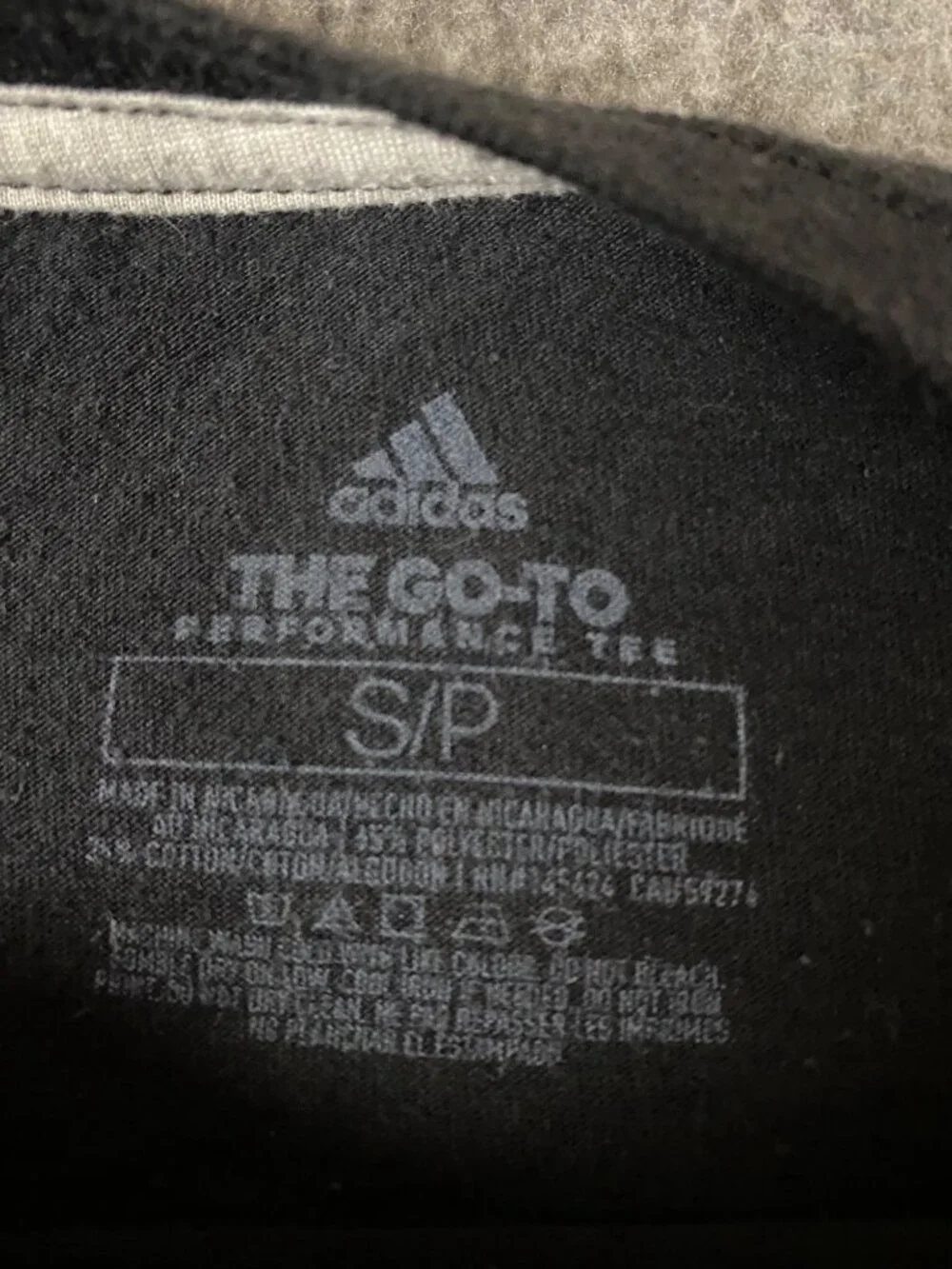 Adidas Shirt Mens Small Black The Go‎ To Performance Tee T-Shirt Short Sleeve